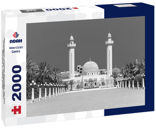 Noah Jigsaw Puzzle Mausoleum of Habib Bourgiba, the first president of the Tunisian Republic. Monastir in black white 2000 pieces