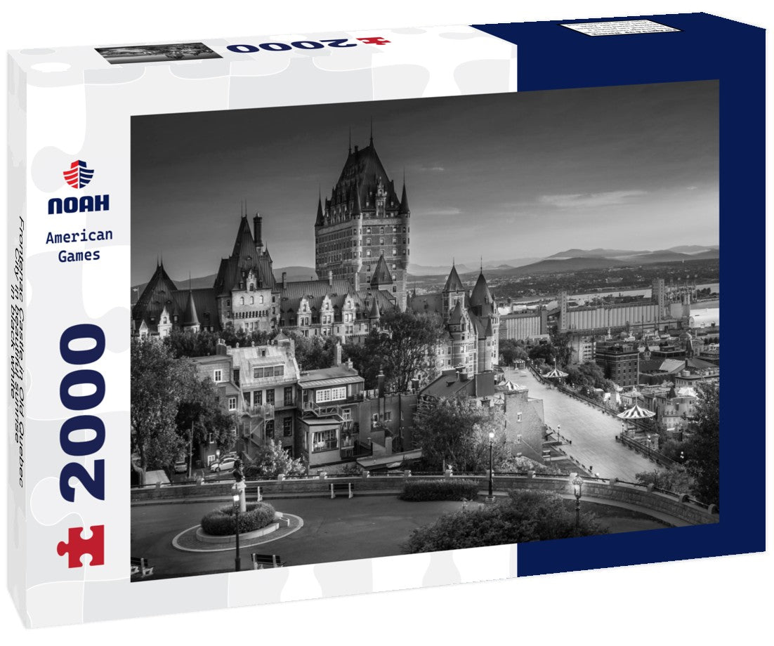 Frontenac Castle in Old Quebec City in beautiful sunrise 2000pc PuzzleBlack and White