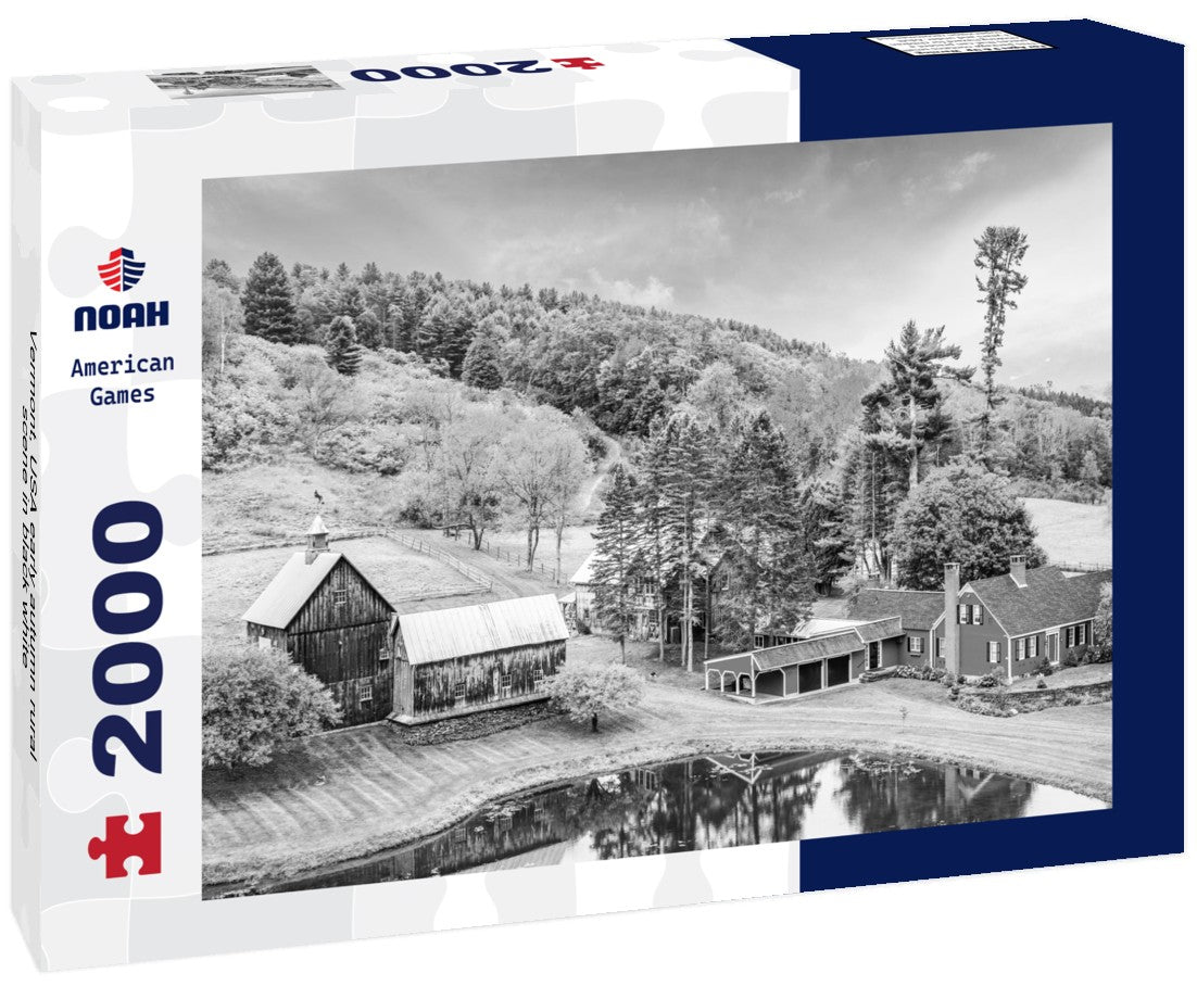 Vermont, USA early autumn rural scene 2000pc PuzzleBlack and White