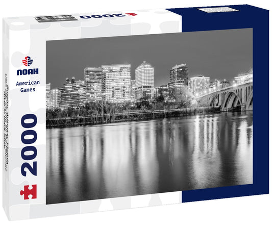 Noah Jigsaw Puzzle Rosslyn, Arlington, Virginia, USA City skyline on the Potomac River in black white 2000 pieces