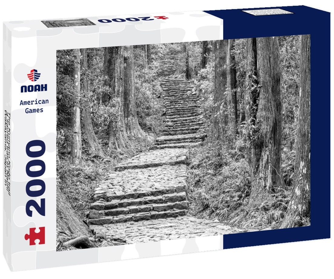 The Kumano Kodo trail, a sacred trail in Nachi, Wakayama, Japan 2000pc PuzzleBlack and White