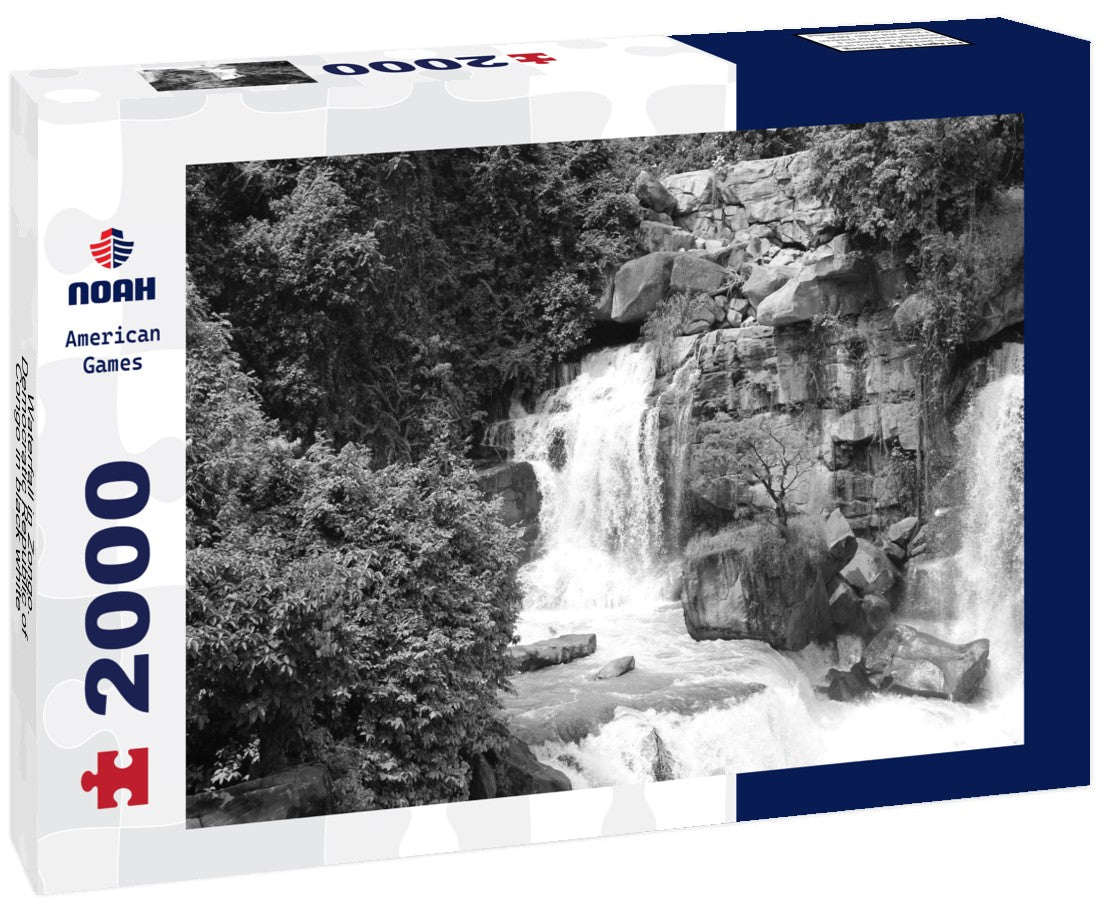Waterfall in Zongo. Democratic Republic of Congo 2000pc PuzzleBlack and White