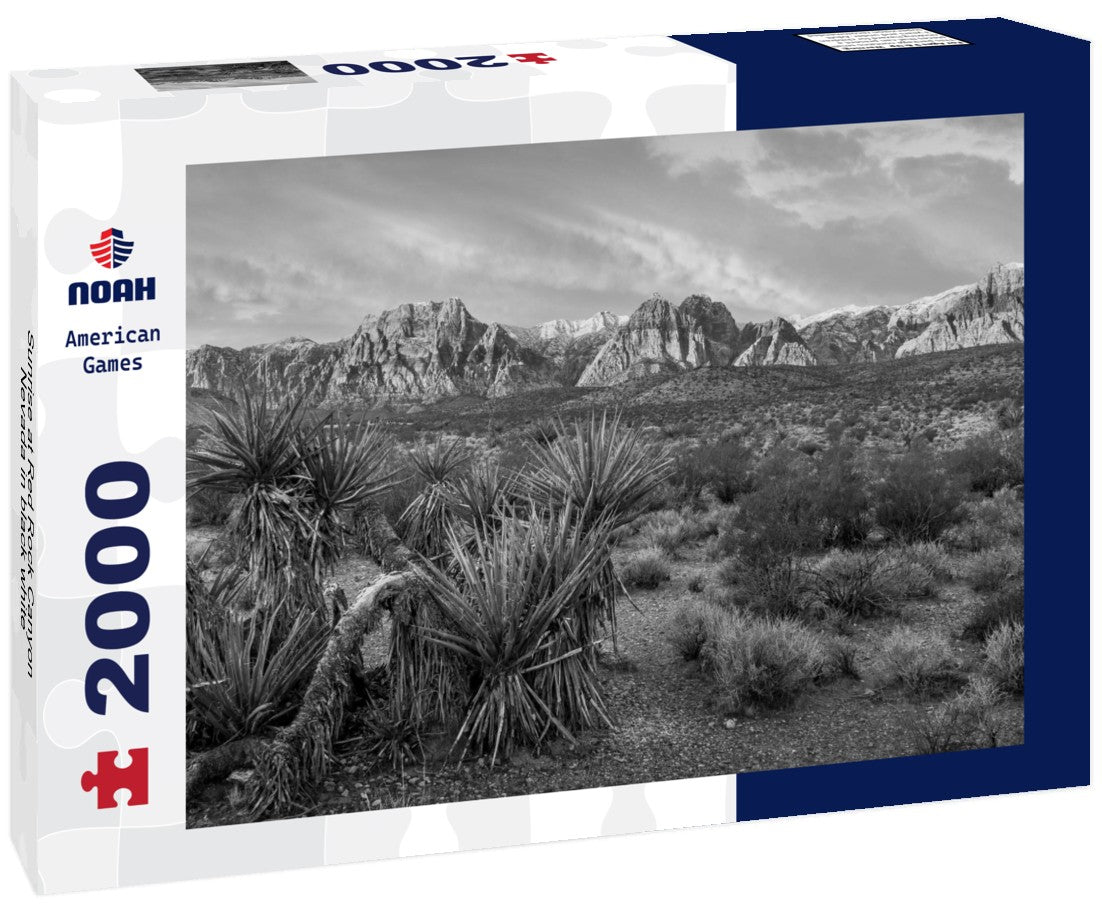 Sunrise at Red Rock Canyon, Nevada 2000pc PuzzleBlack and White