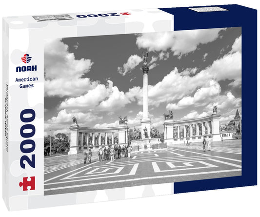 Noah Jigsaw Puzzle Budapest, heros square in black white 2000 pieces