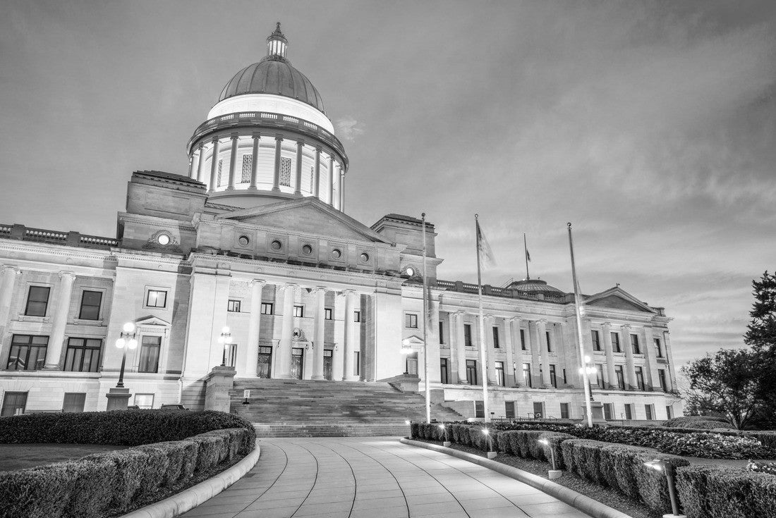 Little Rock, Arkansas, USA at the State Capitol 2000pc PuzzleBlack and White