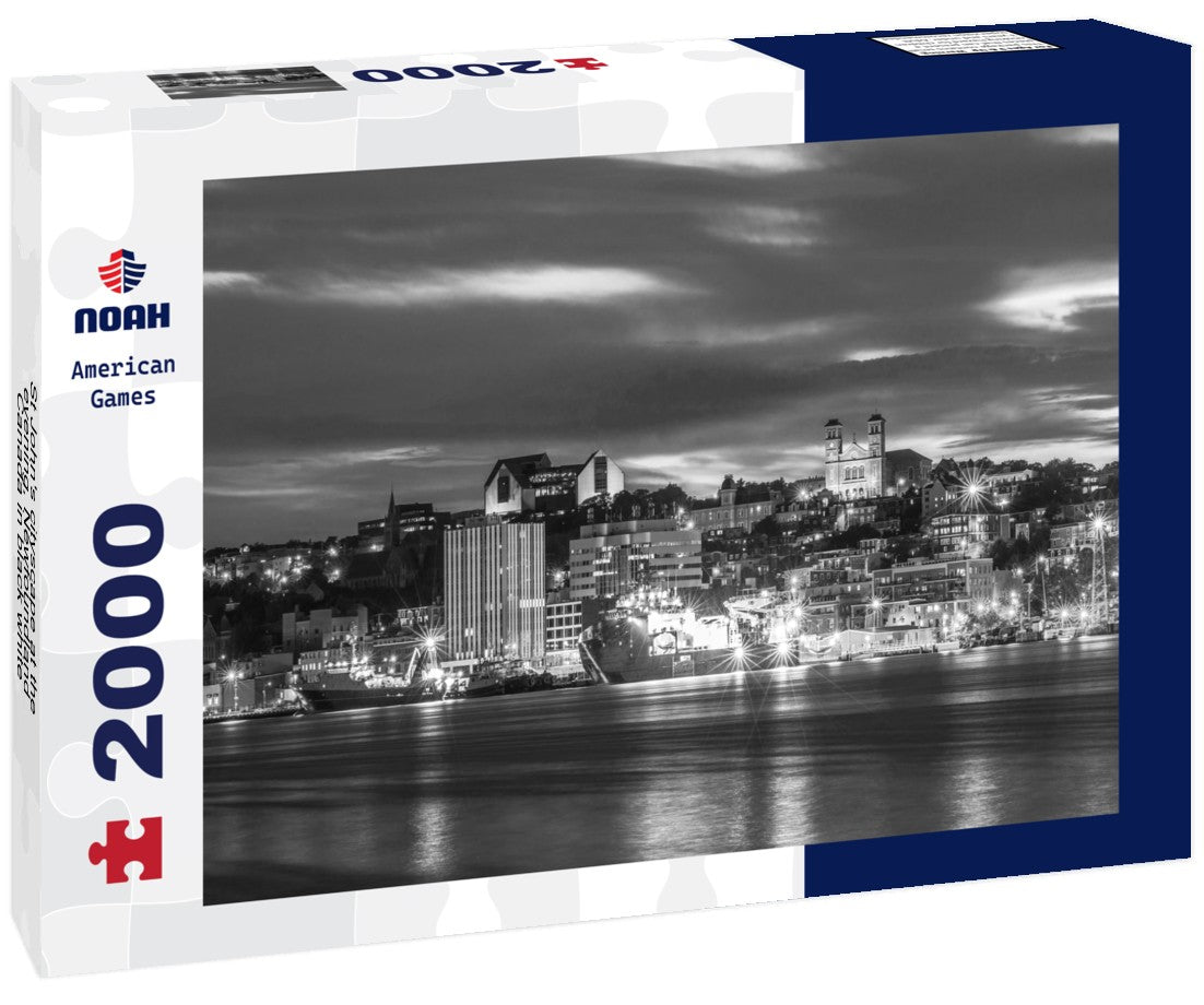 St John's cityscape at the evening, Newfoundland, Canada 2000pc PuzzleBlack and White