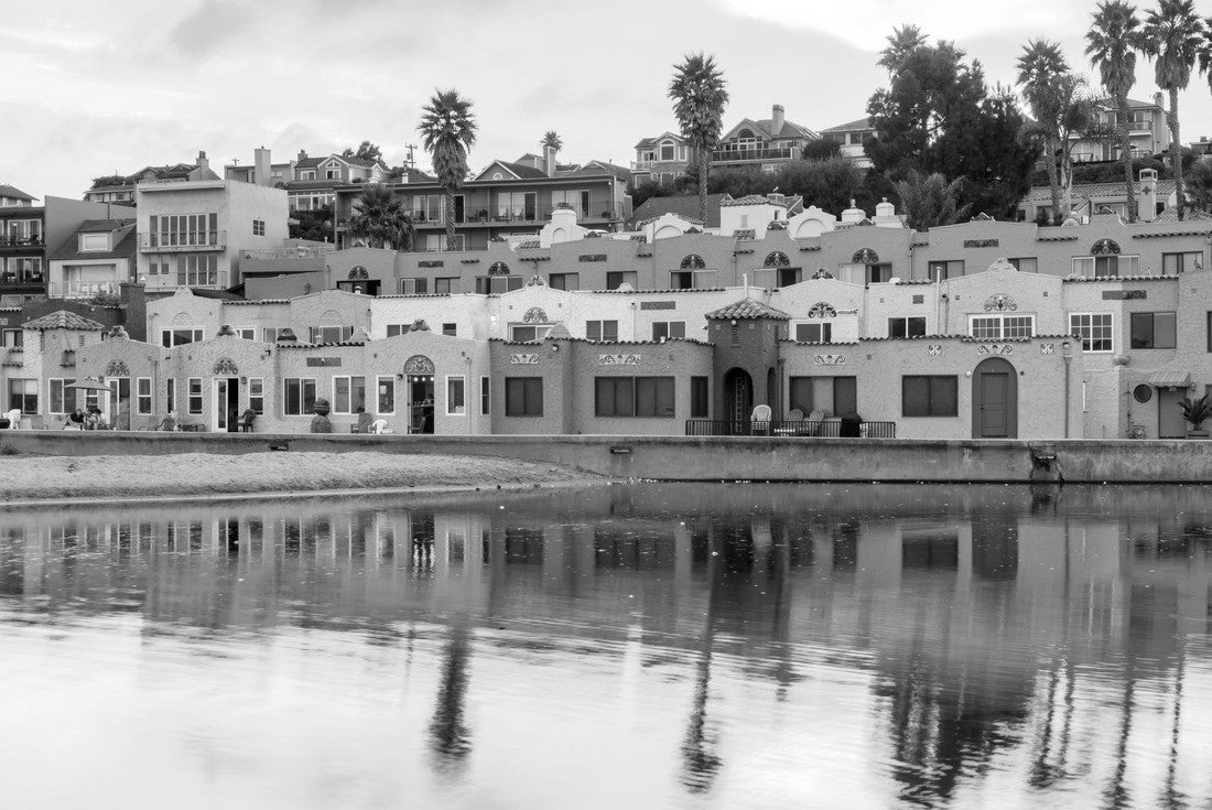 Capitola Village Sunset Vibrancy. Esplanade, Capitola, Santa Cruz County, California, USA 2000pc PuzzleBlack and White