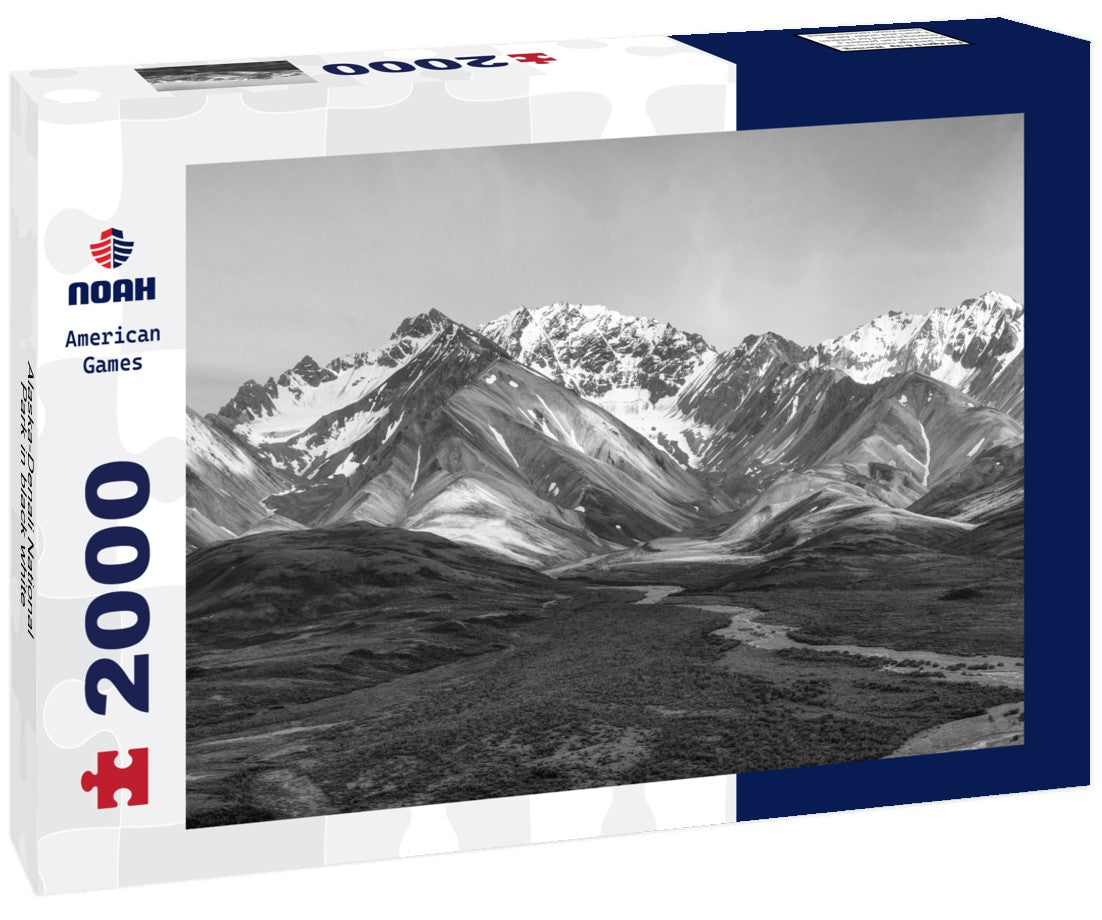 Noah Jigsaw Puzzle Alaska-Denali National Park in black white 2000 pieces
