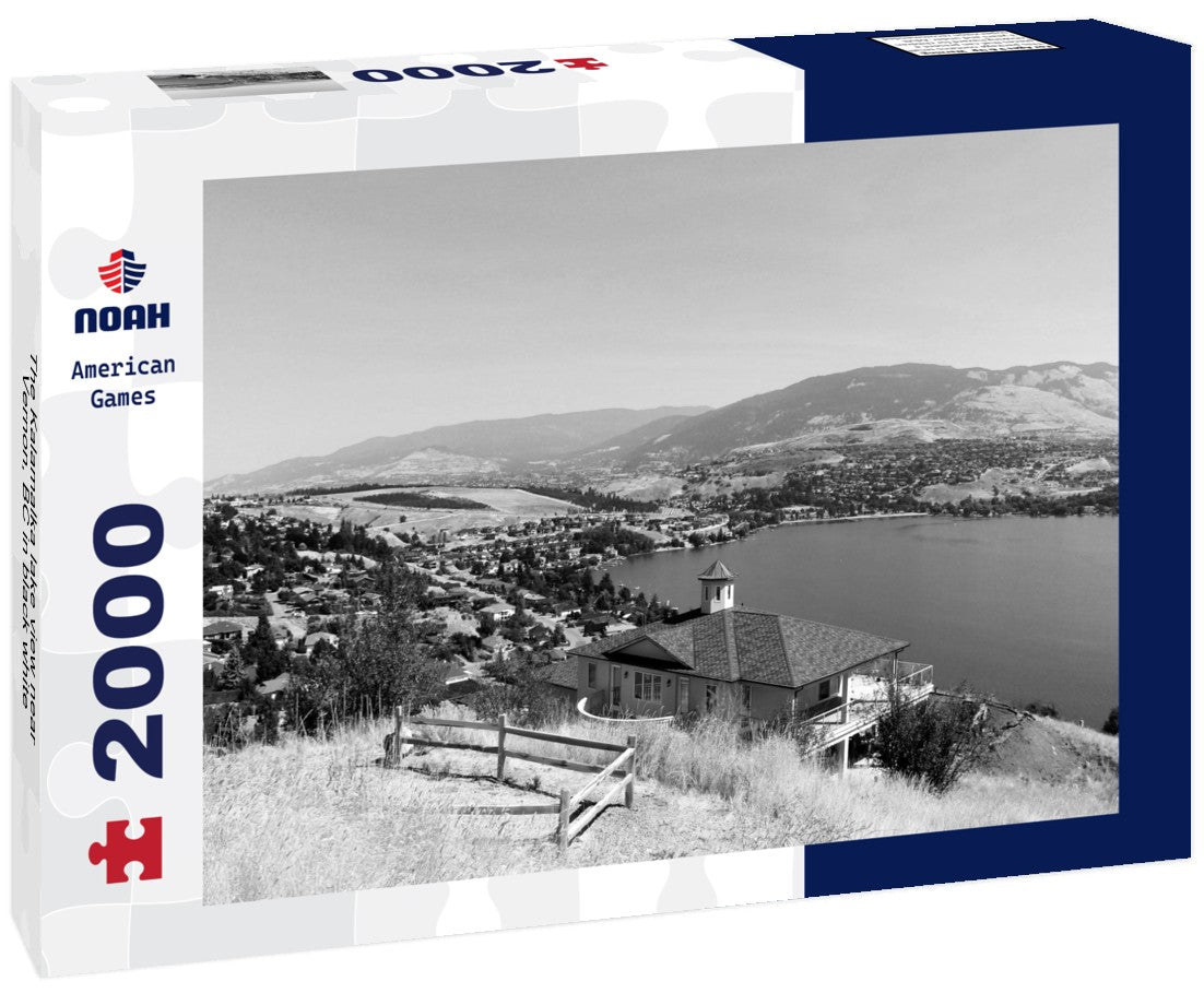 Noah Jigsaw Puzzle The Kalamalka lake view near Vernon, BC in black white 2000 pieces