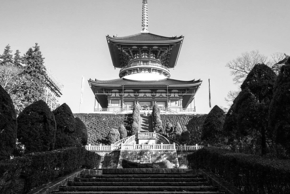 Noah Jigsaw Puzzle Naritasan Shinshoji Temple, Chiba, Japan in black white 2000 pieces