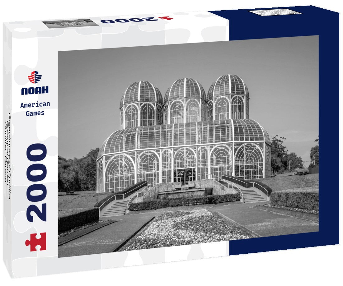 Greenhouse of Curitiba Botanical Garden - Curitiba, Parana, Brazil 2000pc PuzzleBlack and White