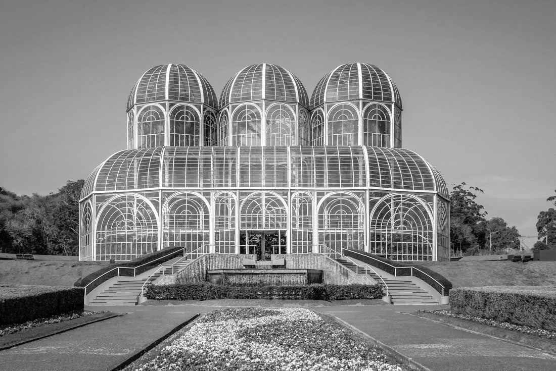 Greenhouse of Curitiba Botanical Garden - Curitiba, Parana, Brazil 2000pc PuzzleBlack and White