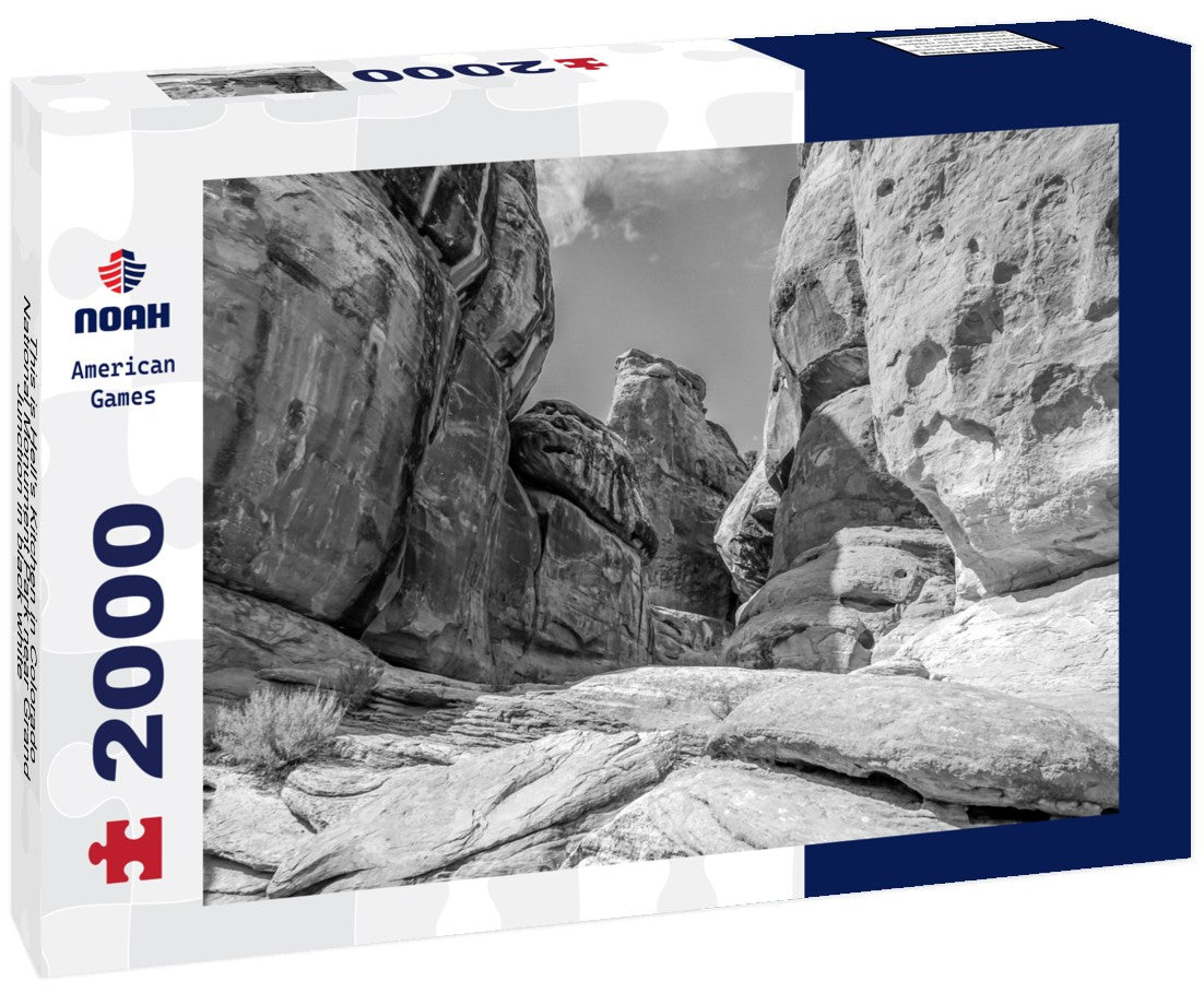 This is Hell's Kitchen in Colorado National Monument Park near Grand Junction 2000pc PuzzleBlack and White
