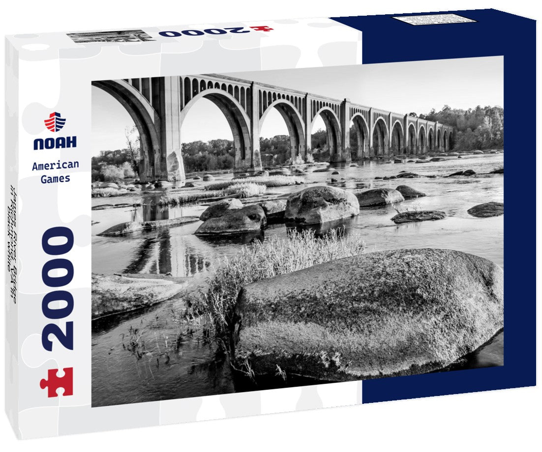 James River Bridge in Richmond, VA 2000pc PuzzleBlack and White