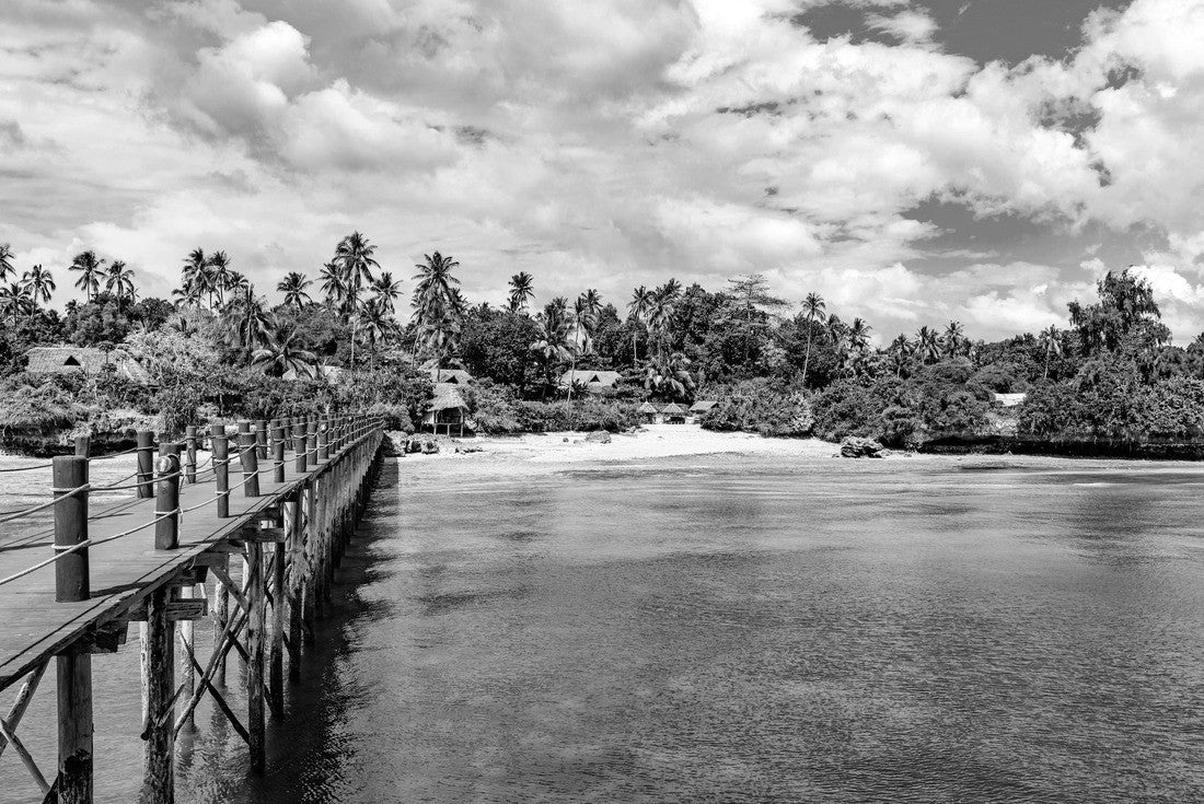 Zanzibar coastal landscape in Tanzania. Zanzibar is a semi-autonomous region of Tanzania in East Africa 2000pc PuzzleBlack and White
