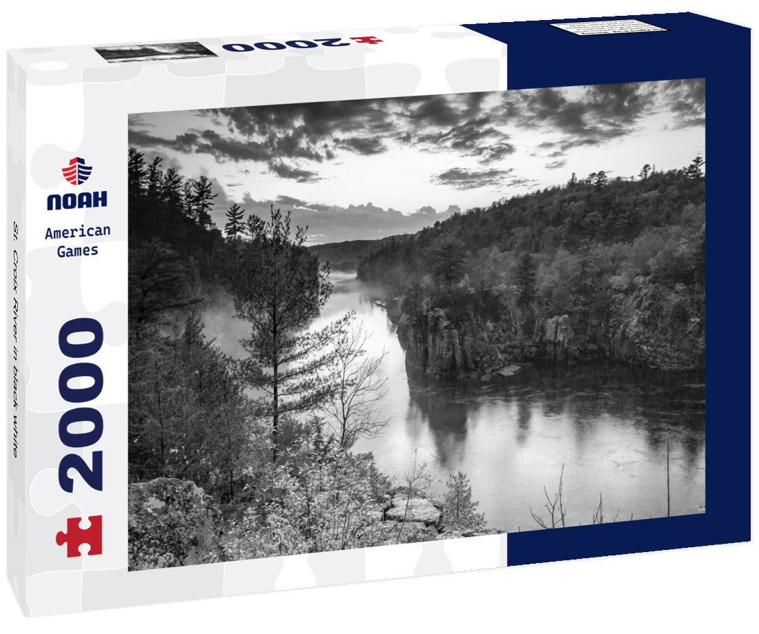 Noah Jigsaw Puzzle St. Croix River in black white 2000 pieces