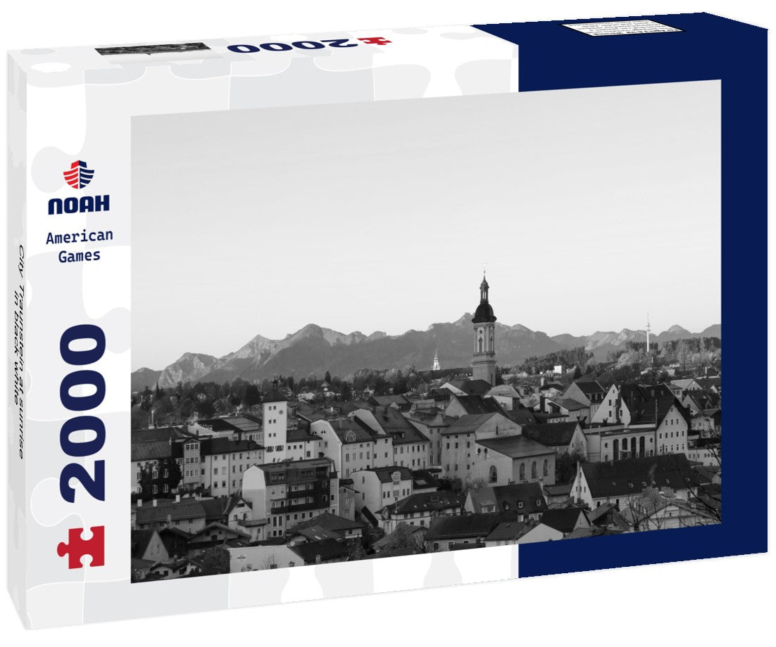 City Traunstein at sunrise 2000pc PuzzleBlack and White