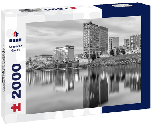 Noah Jigsaw Puzzle Charleston, West Virginia, USA skyline on the Kanawha River in black white 2000 pieces