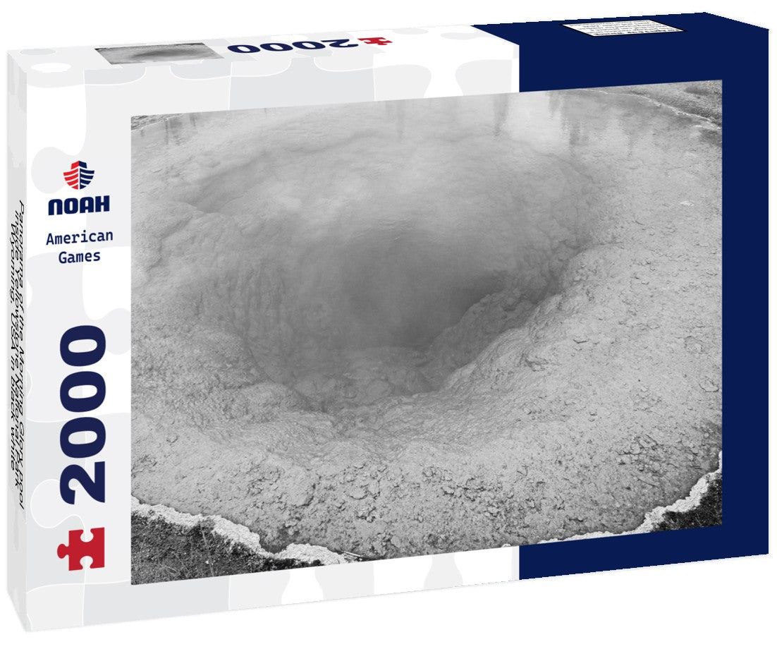 the Morning Glory pool inside Yellowstone National Park, Wyoming, USA 2000pc PuzzleBlack and White
