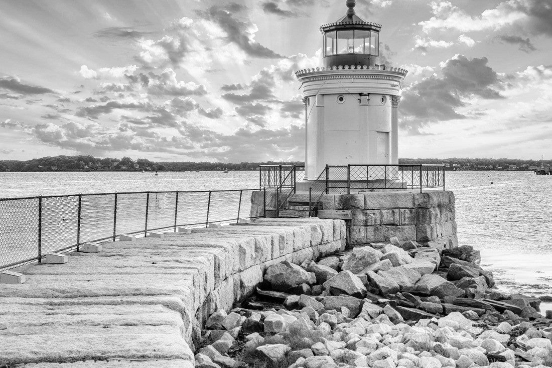 South Portland, Maine, USA at Portland Breakwater Light 2000pc PuzzleBlack and White
