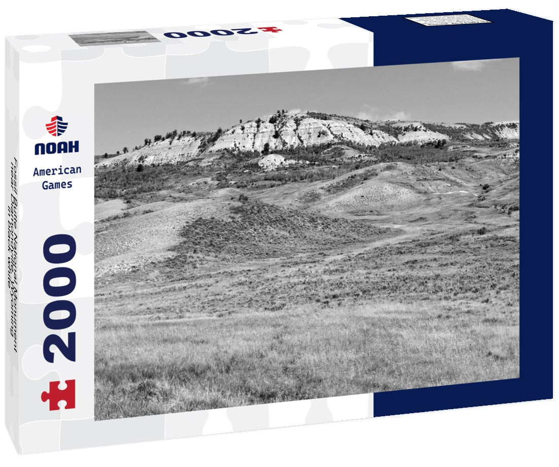 Fossil Butte National Monument near Diamondville, Wyoming 2000pc PuzzleBlack and White