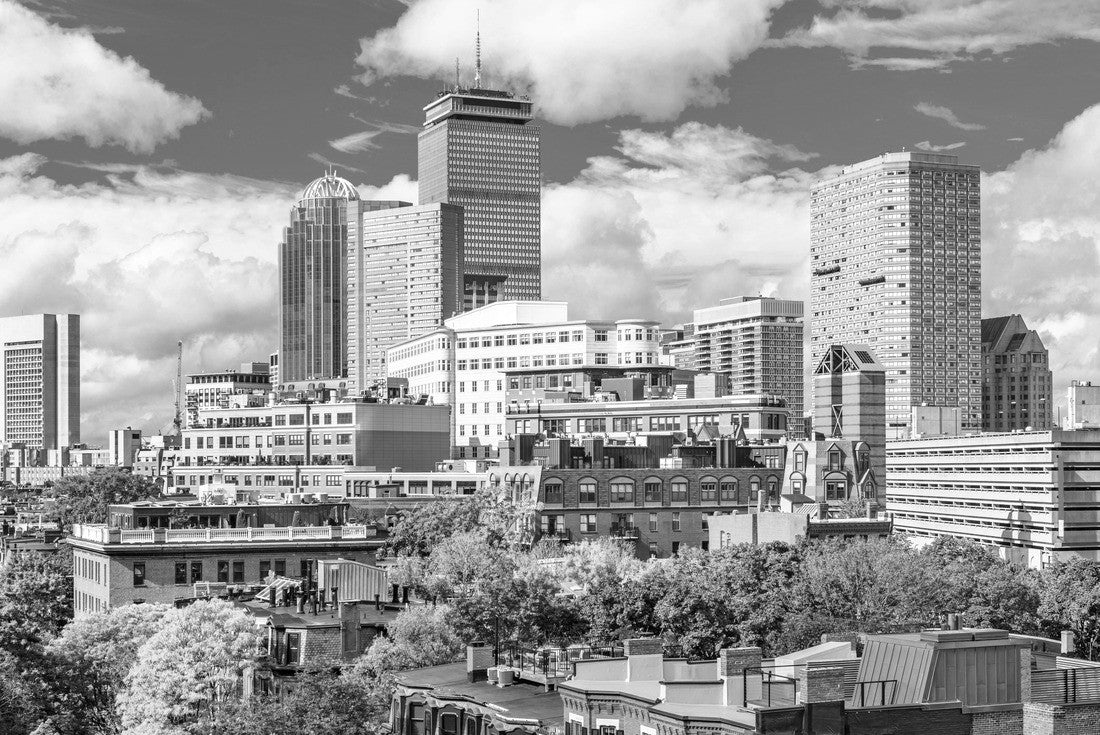 Noah Jigsaw Puzzle Boston, Massachusetts, USA City Skyline in black white 2000 pieces