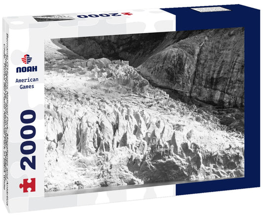 Noah Jigsaw Puzzle Bernardo O'Higgins National Park. Magallanes and Antártica Chilena regions. Serrano Glacier. Patagonia. Chile. Torres del Paine National Park in black white 2000 pieces