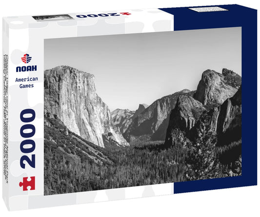 Noah Jigsaw Puzzle Classic Valley view in Yosemite National Park, California. The must-go attraction for tourists visiting California. Half dome in black white 2000 pieces