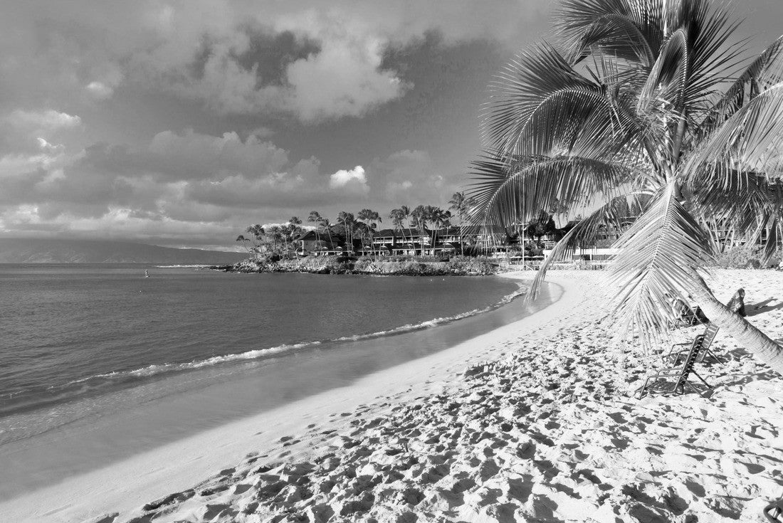 The beautiful Napili Bay in Maui, Hawaii just before sunset 2000pc PuzzleBlack and White