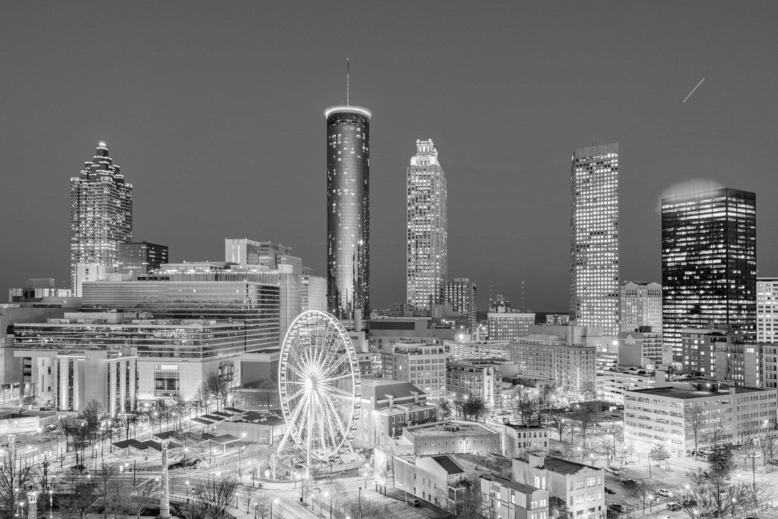 Atlanta, Georgia, USA downtown skyline 2000pc PuzzleBlack and White
