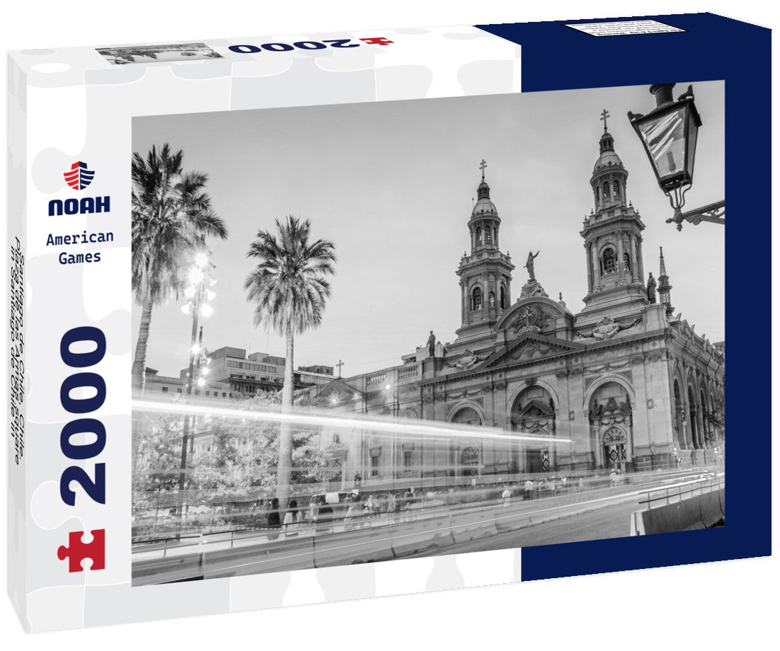 Santiago de Chile, Chile. Plaza de las Armas square in Santiago de Chile 2000pc PuzzleBlack and White