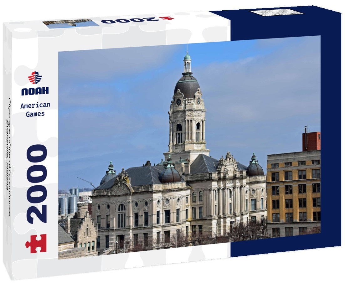 Cityscape of the old courthouse Evansville, Indiana 2000pc Puzzle