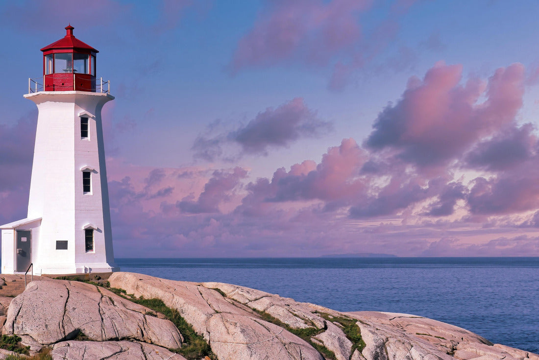 Peggys Cove Light House with pink sunset clouds 2000pc Puzzle