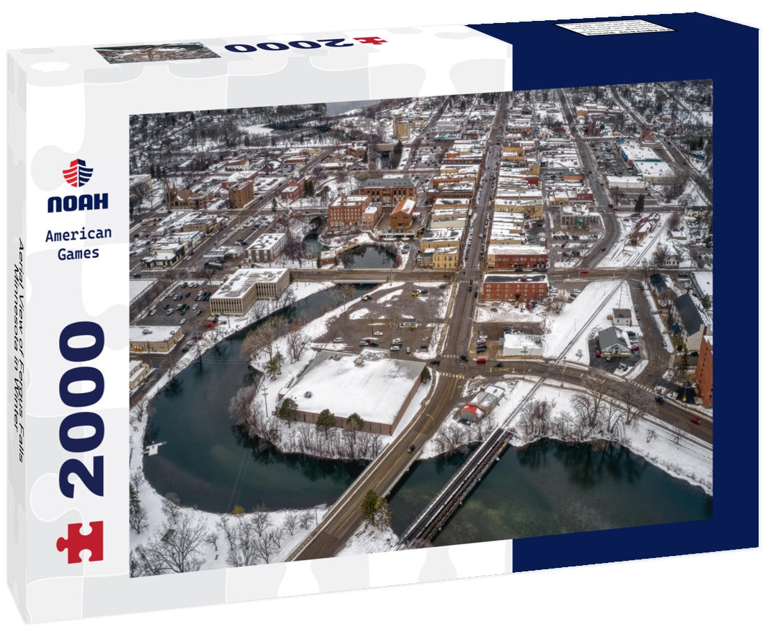 Aerial View of Fergus Falls, Minnesota in Winter 2000pc Puzzle