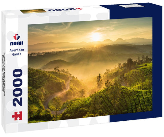 Noah Jigsaw Puzzle Foggy yet warm sunrise in Cukul Tea Garden, Bandung, Indonesia 2000 pieces