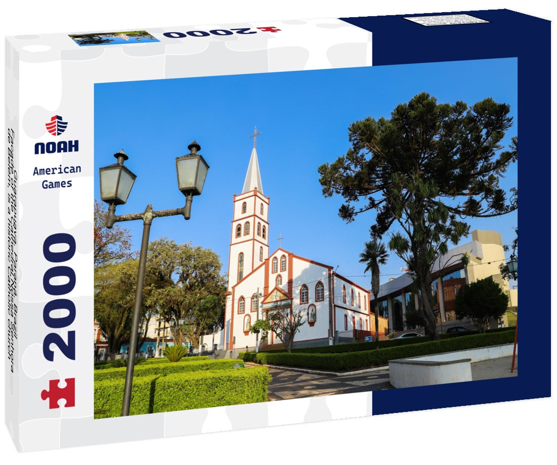 Guarapuava, Paraná, Brazil - Facade of the Cathedral Nossa Senhora de Belém, is a historic Catholic church in the city of Guarapuava, southern Brazil 2000pc Puzzle