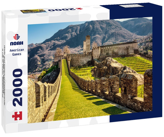 Noah Jigsaw Puzzle Walls and towers of Castelgrande, a castle in Bellinzona, a city in Ticino, Switzerland 2000 pieces