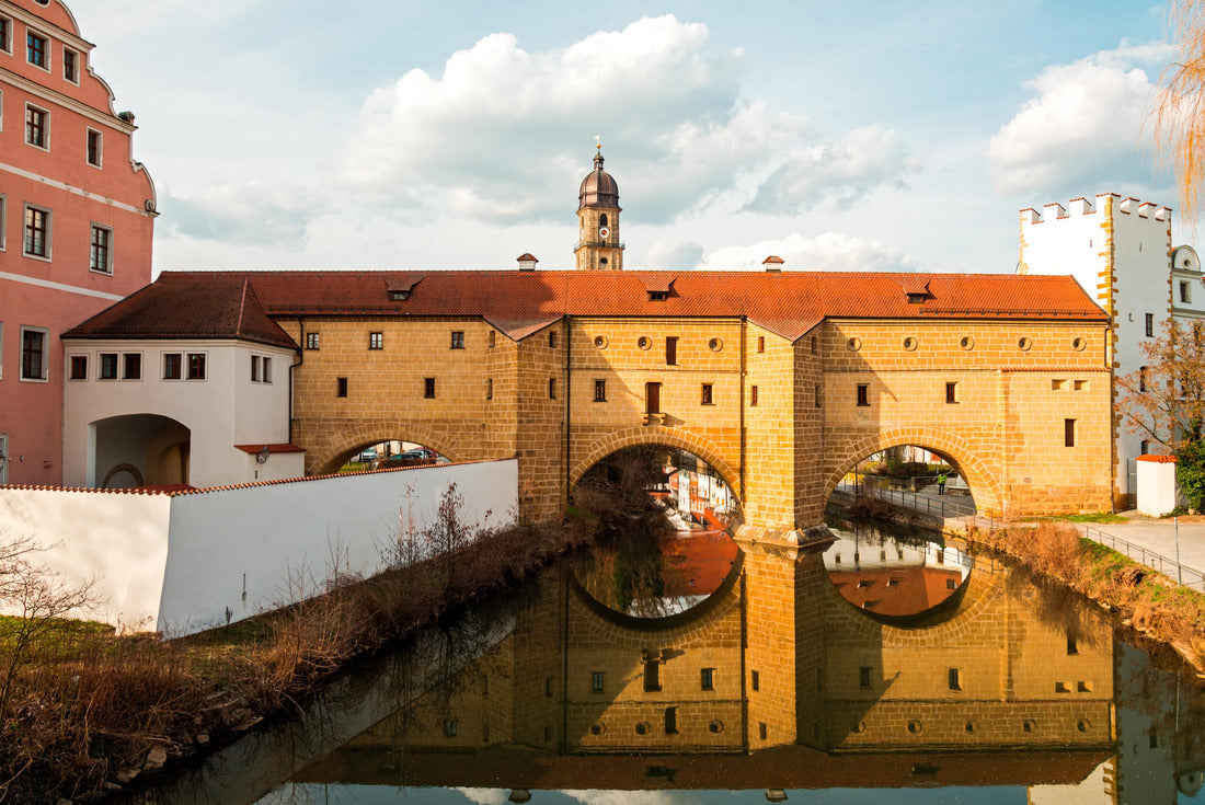 The so-called Stadtspectacles - an old bridge that was originally part of the city fortifications, whose arches were reflected in the river waters and looked like a spectacle, Amberg, Germany 2000pc Puzzle