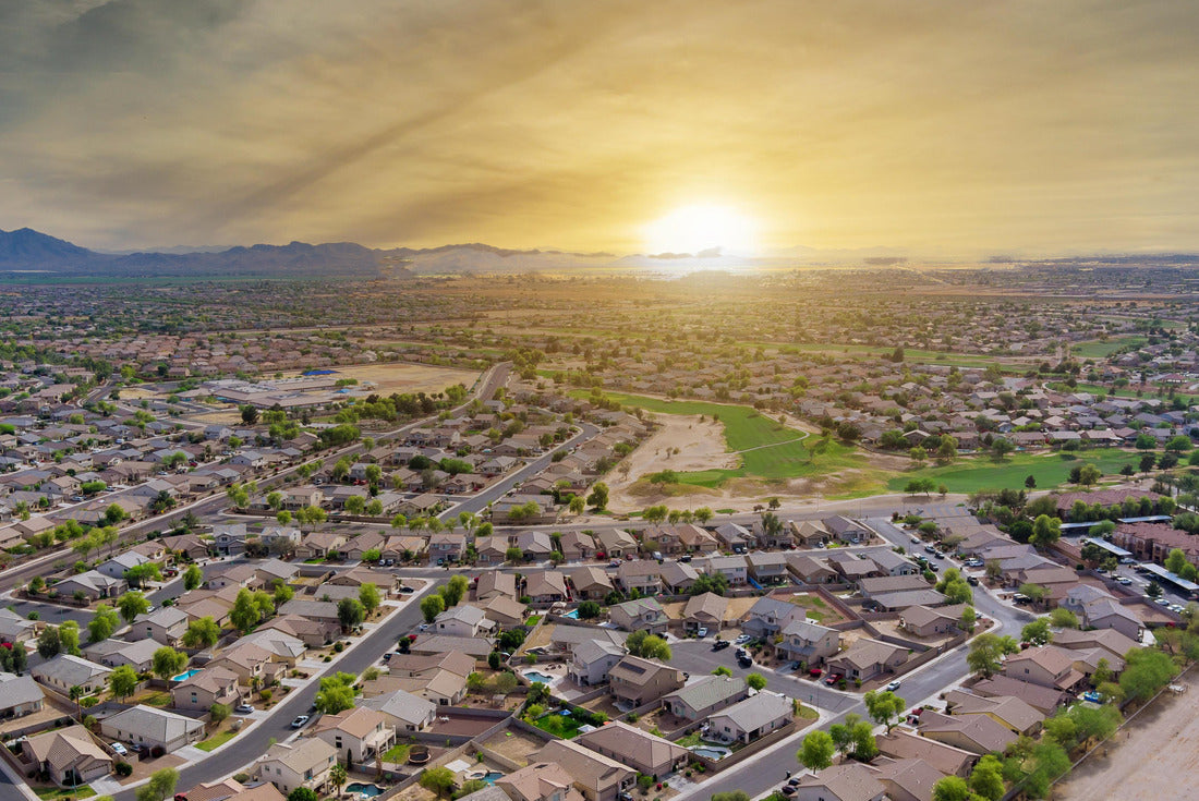 Aerial view of the desert of Avondale, a small town near the state capital of Phoenix, Arizona 2000pc Puzzle