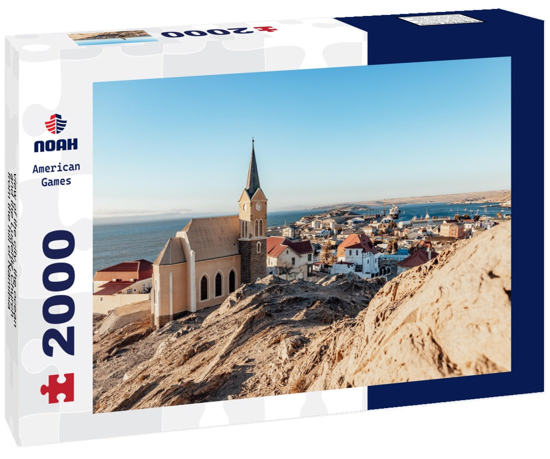 Noah Jigsaw Puzzle view of the city, the ocean and the Luderitz Church from the hill of Namibia 24mart 2021 2000 pieces