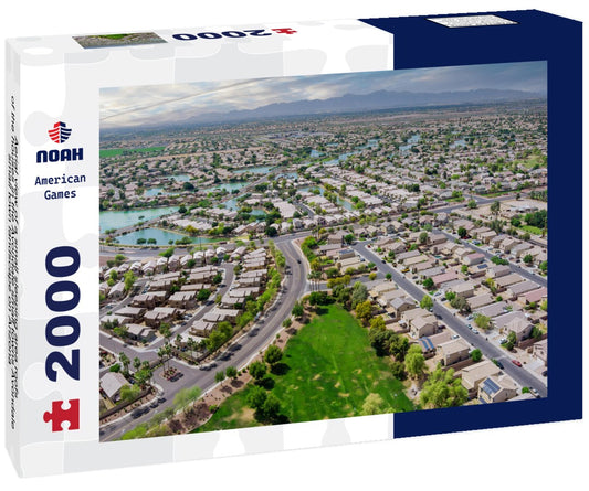 Noah Jigsaw Puzzle Aerial view of a small sleeping area roofs of the houses in the Avondale small towns Avondale small town landscape on Arizona 2000 pieces