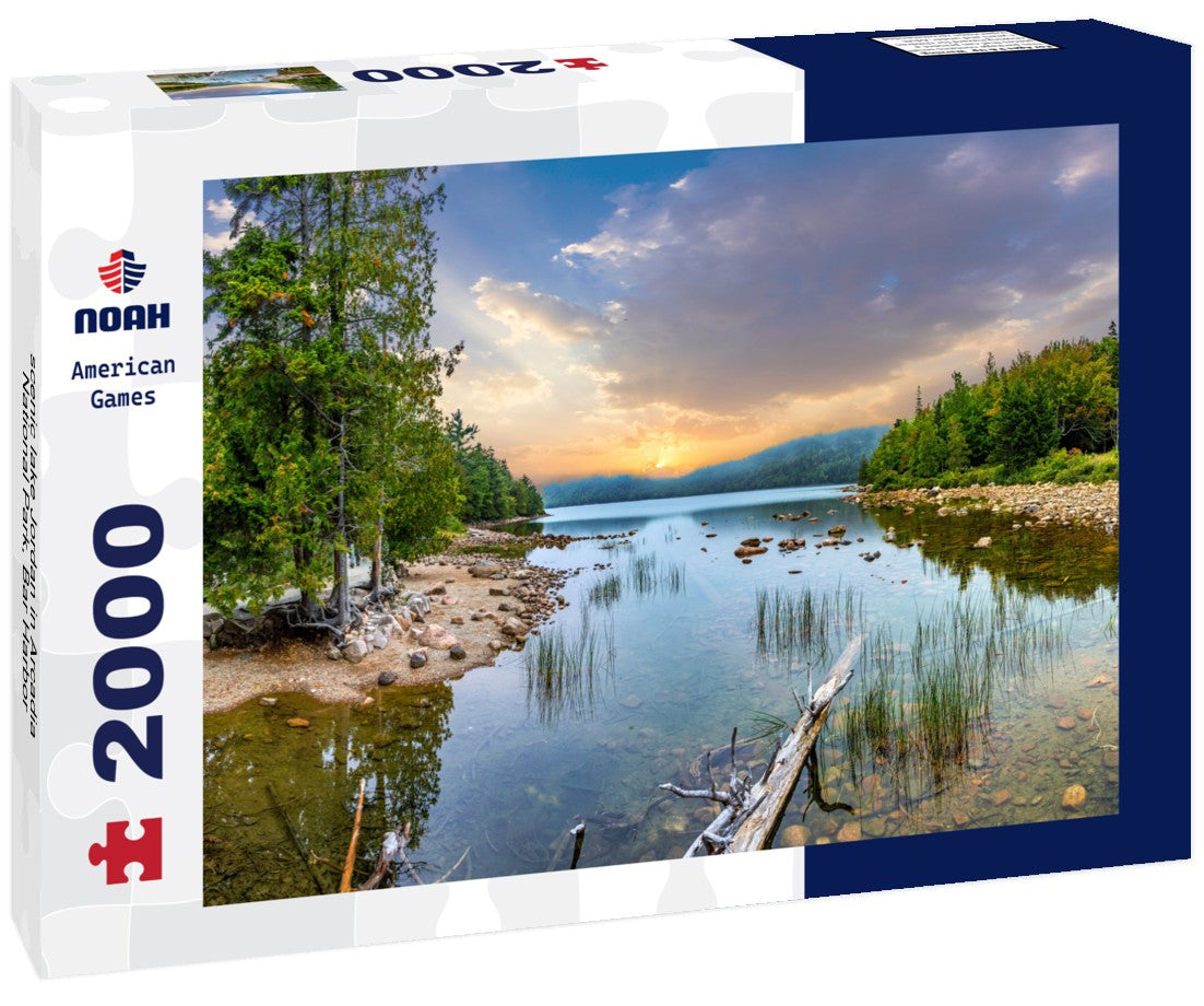 Noah Jigsaw Puzzle scenic lake Jordan in Arcadia National Park, Bar Harbor 2000 pieces