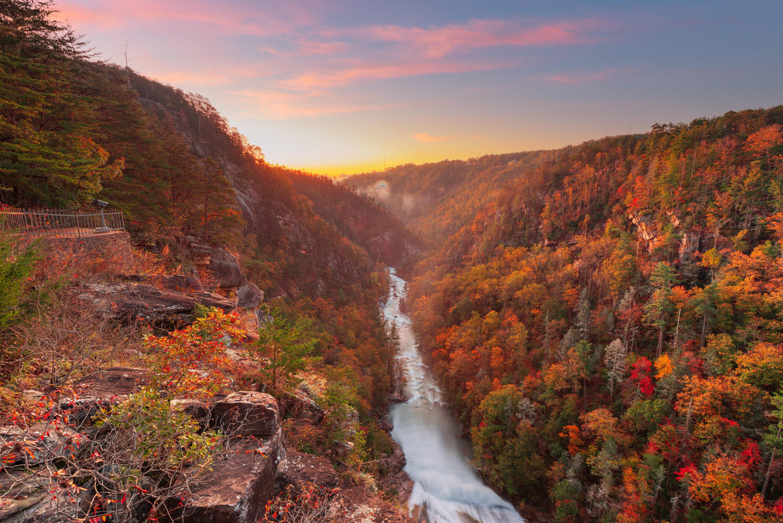 Tallulah Falls, Georgia, USA with a view of the Tallulah Gorge in the fall season 2000pc Puzzle