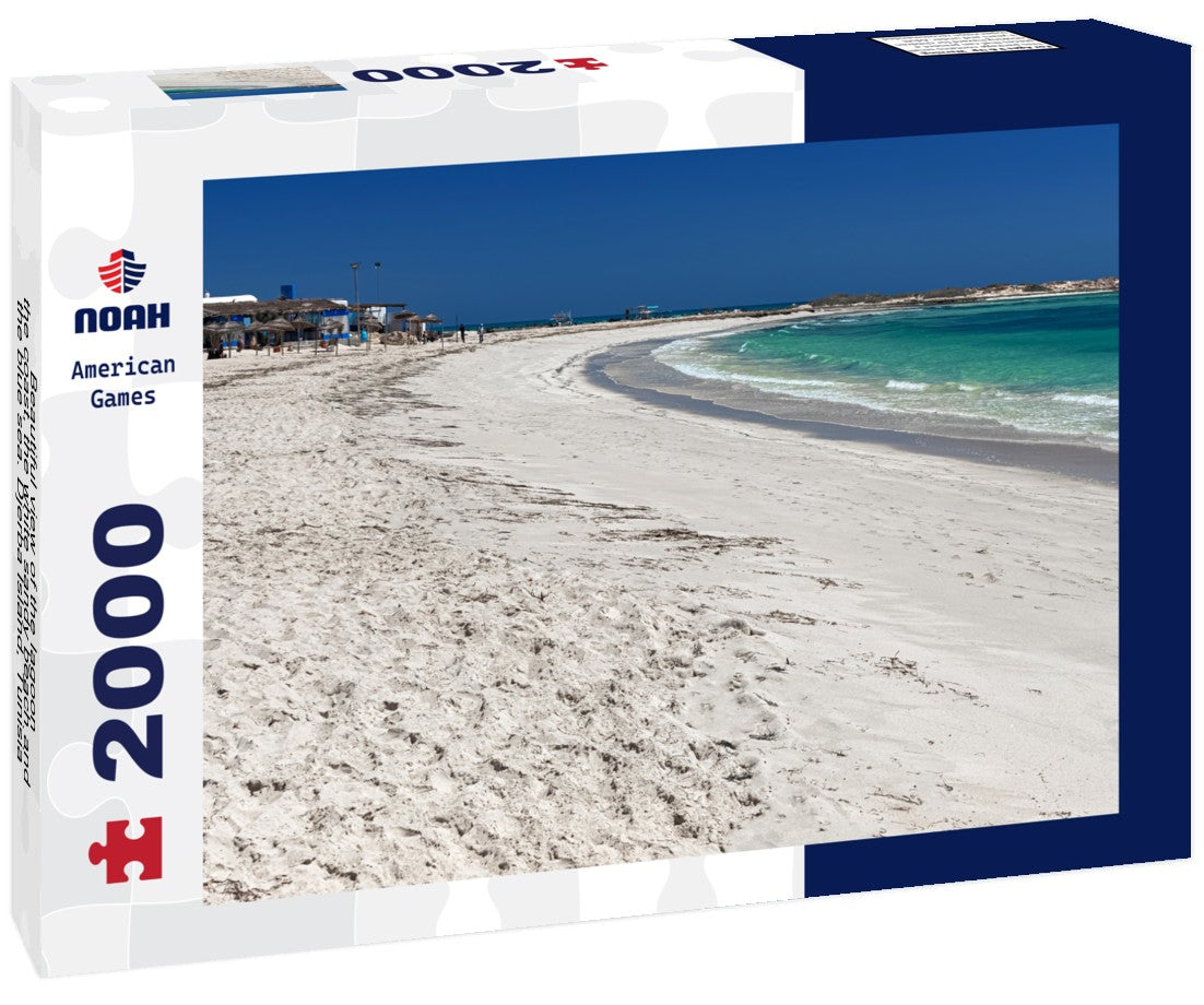Beautiful view of the lagoon, the coast, the white sandy beach and the blue sea. Djerba Island, Tunisia 2000pc Puzzle