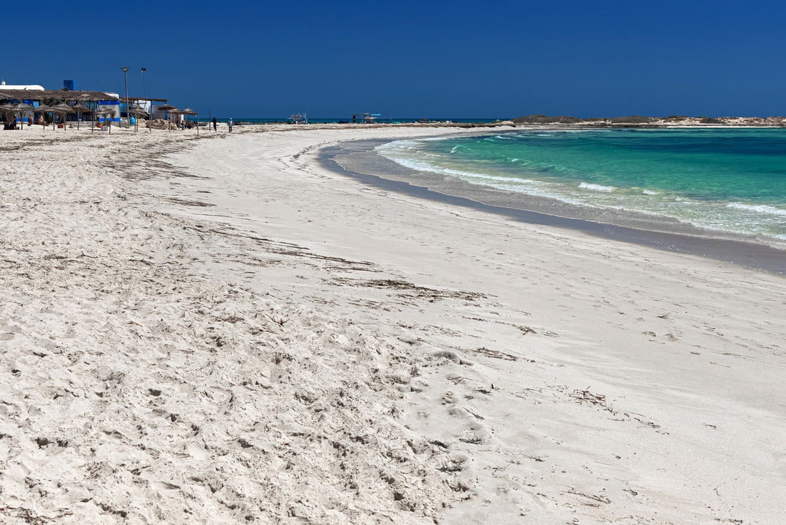 Beautiful view of the lagoon, the coast, the white sandy beach and the blue sea. Djerba Island, Tunisia 2000pc Puzzle
