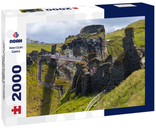 Noah Jigsaw Puzzle View of the footbridge and castle ruins at Tintagel Castle in Cornwall, United Kingdom 2000 pieces