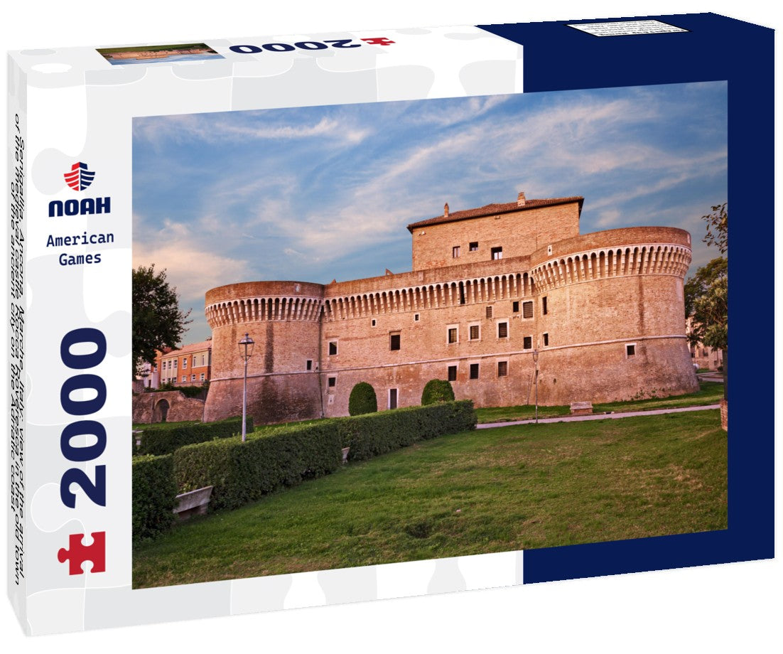 Senigallia, Ancona, Marche, Italy: view of the arrival of the medieval castle Rocca Roveresca in the old town of the ancient city on the Adriatic coast 2000pc Puzzle