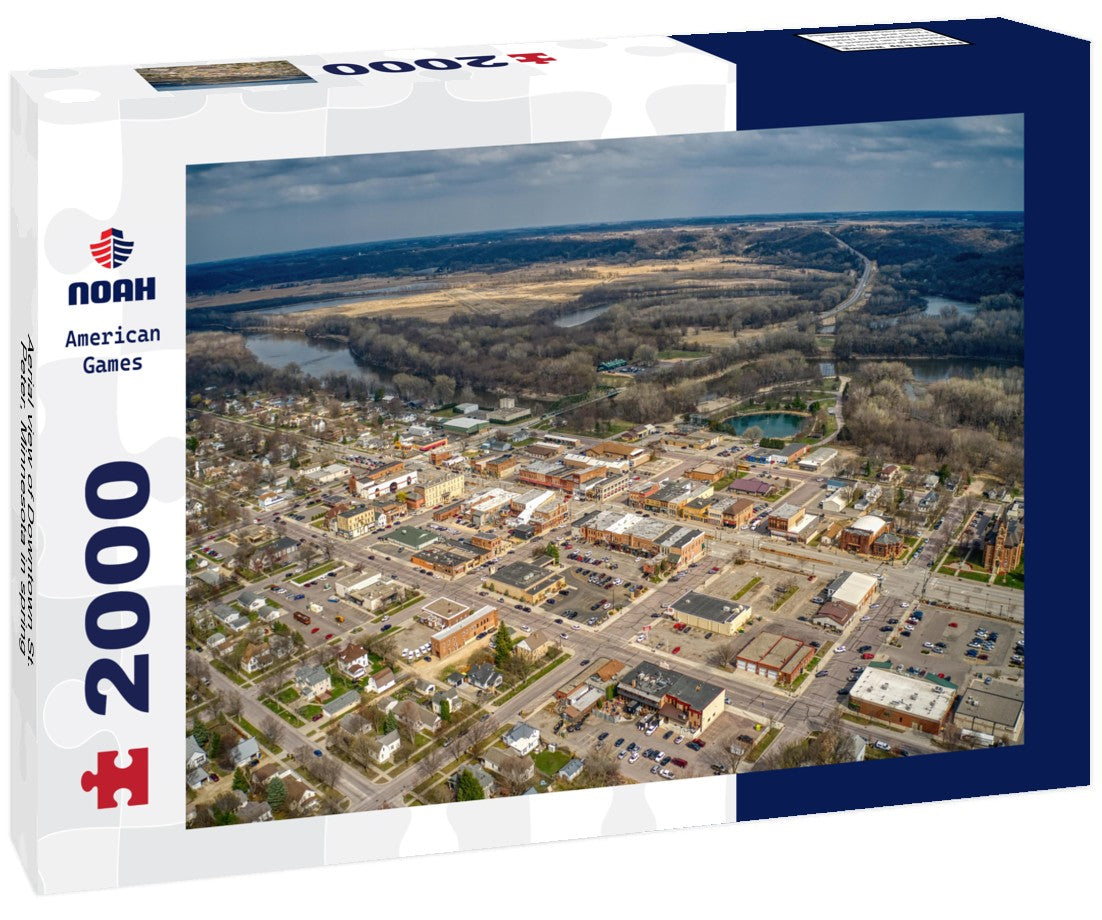 Aerial view of Downtown St. Peter, Minnesota in spring 2000pc Puzzle