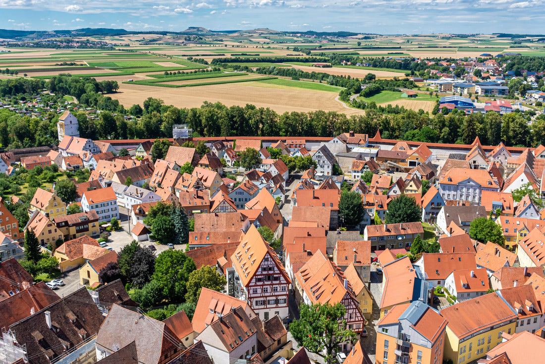 Aerial view of Nordlingen, downtown, Bavaria, Germany 2000pc Puzzle