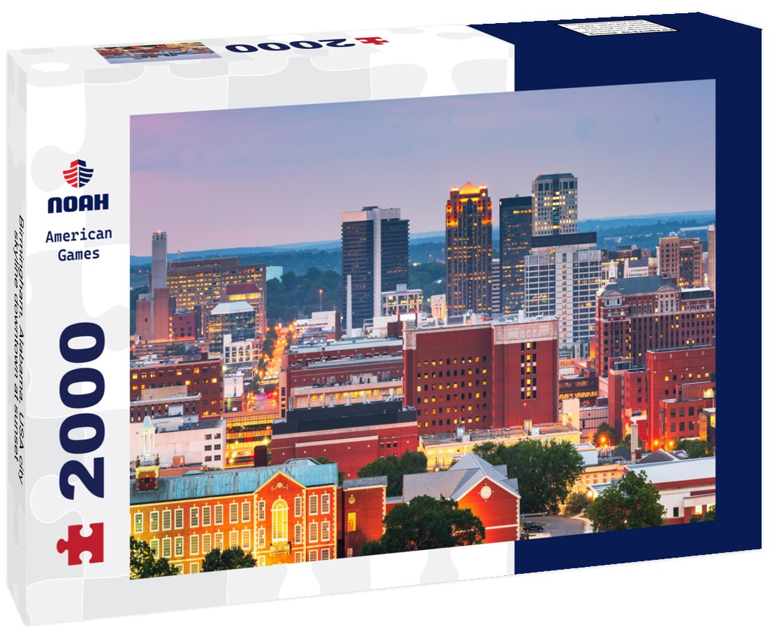 Birmingham, Alabama, USA city skyline downtown at sunset 2000pc Puzzle